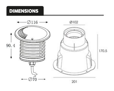 Drive Over Uplighter 3watts Single Beam