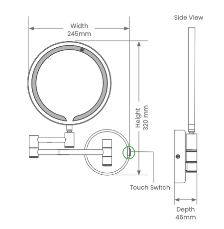 Bathroom Mirror Callista Framed Make Up Mirror