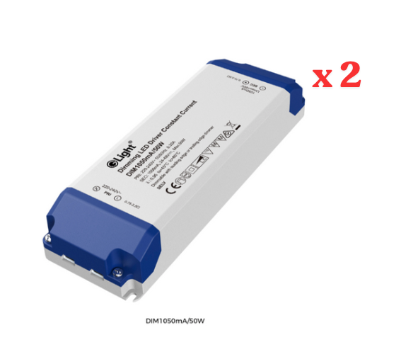 Constant Current Driver Dimmable 50w x 2