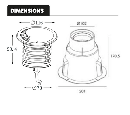 Drive Over Uplighter 3watts Dual Beam