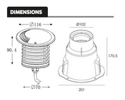 Drive Over Uplighter 3watts Single Beam