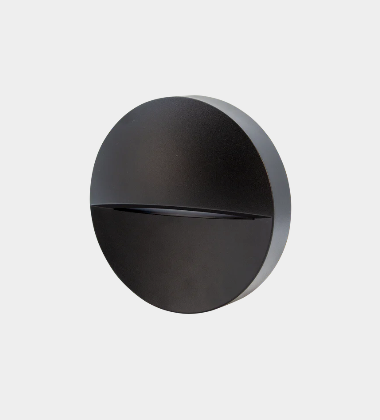Exterior LED Wall Light Eyelid Large CCT in Black
