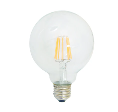 G125 LED Filament Lamp Dimmable 8w 