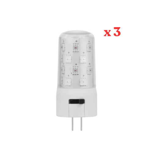 LED light bulb on a white background with 'x3' in red text above it.