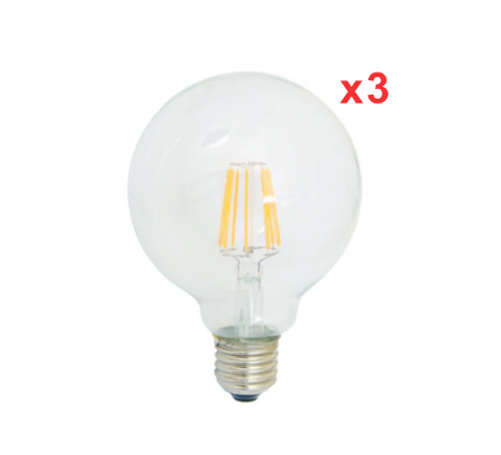 G95 LED Filament Lamp Dimmable 8watts