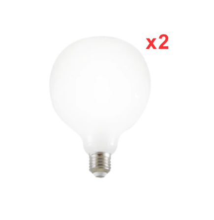 G95 LED Opal Lamp Dimmable 12w x 2