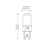G9 LED Bulb 3.8watts w/ CCT Slide Switch