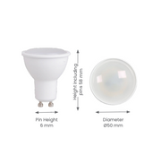 GU10 Frosted 12v Dimmable 7w x 3 bulbs