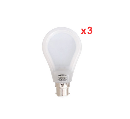 LED Bulb B22 9w Slim Style x 3