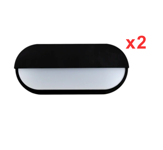 LED Bulkhead 12w Ovate Classic x 2