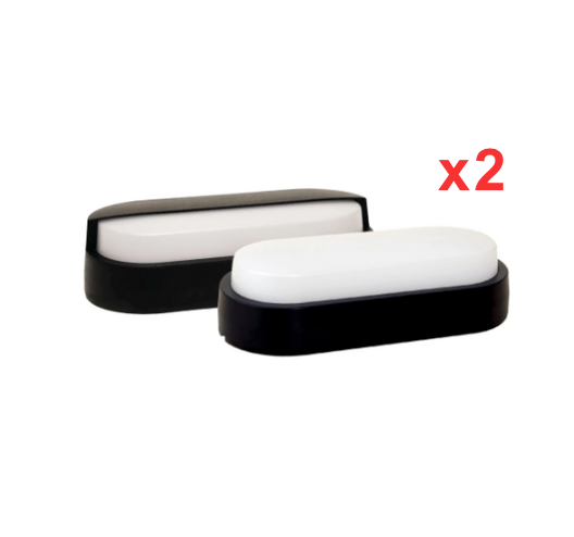 LED Bulkhead Ovate 12w CCT x 2