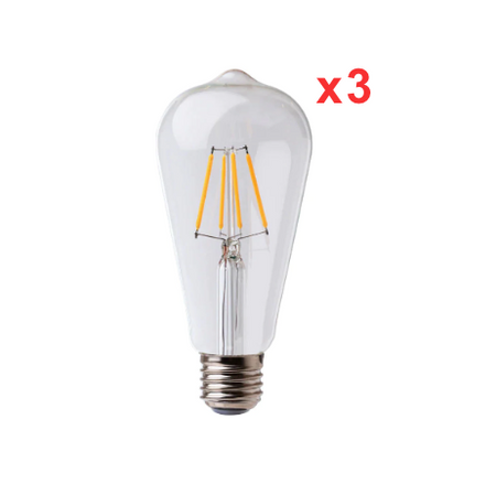 LED Filament Bulb ST64 Dimmable 4w x 3