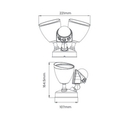 LED Security Light w/ Sensor Bouncer 24watts