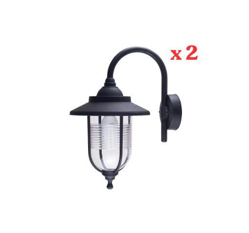 Outdoor Wall Light Vintage Lantern x 2