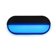 Ovate Eyelid Blue LED Oval Bulkhead-Front