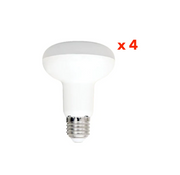 White light bulb with E27 base on a white background, labeled 'x4'.