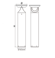 Solar Bollard Light Aurora I 900mm High