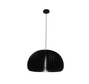 Wooden Pendant Light Fin-Matt Black