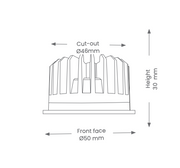 LED Downlight CCT Wattage Switchable - Quadcolour Temperature