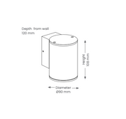 Byron Elite - Small - Round - One Way Wall Light