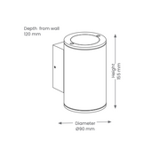 Byron Elite - Large - Round - Two-Way Wall Light