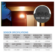 LED Security Light w/ Sensor Stargem 2x12w