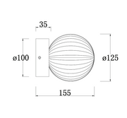 Wall Light Freya Opal Glass