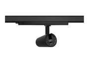 Black track light fixture rear view