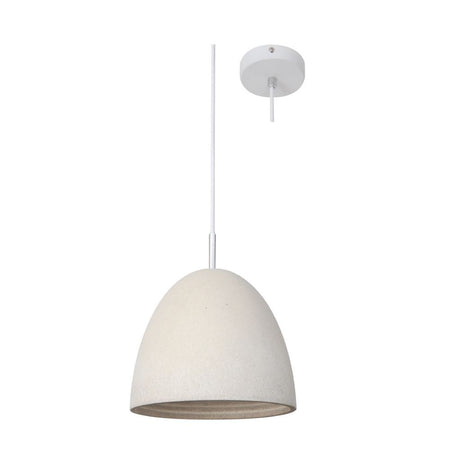 LED Pendant Light Interior E27 Sculptured Concrete (CONCRETE 2601-WH/GRY)