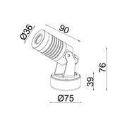 LED Spotlight on Base 3W 230V