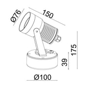 LED Spotlight on Swivel Base 10W 230V