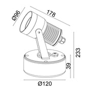 LED Spotlight on Swivel Base 15W 230V