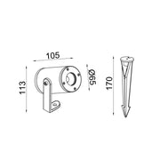 LED Spotlight on Spike 5W 24V DC