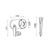 LED Spotlight on Spike 10W 24V DC