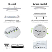 LED Slim Line Button Light 12W