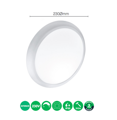 LED Slim Line Button Light 18W