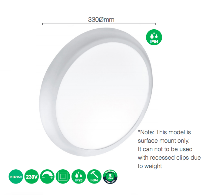 LED Slim Line Button Light 24W