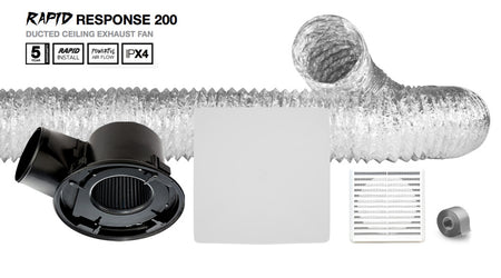 Extractor Fan Kit Ceiling Mounted Round 150mm Duct