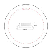 LED Shop Downlight 20watts Dimensions