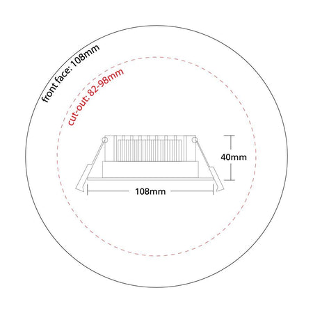 LED Downlight GEO12 - 12W Single Colour Temperature