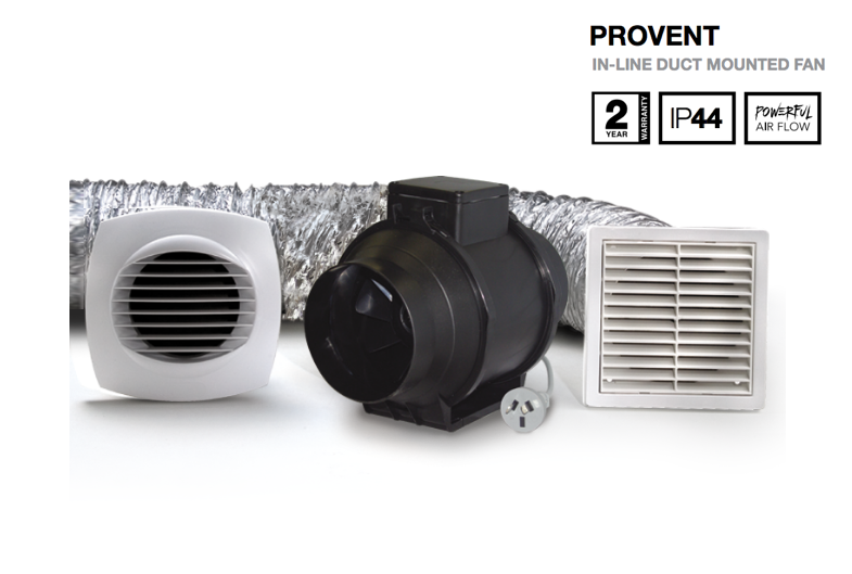 Extractor Fan Kit Ceiling Mounted 125mm Duct Size