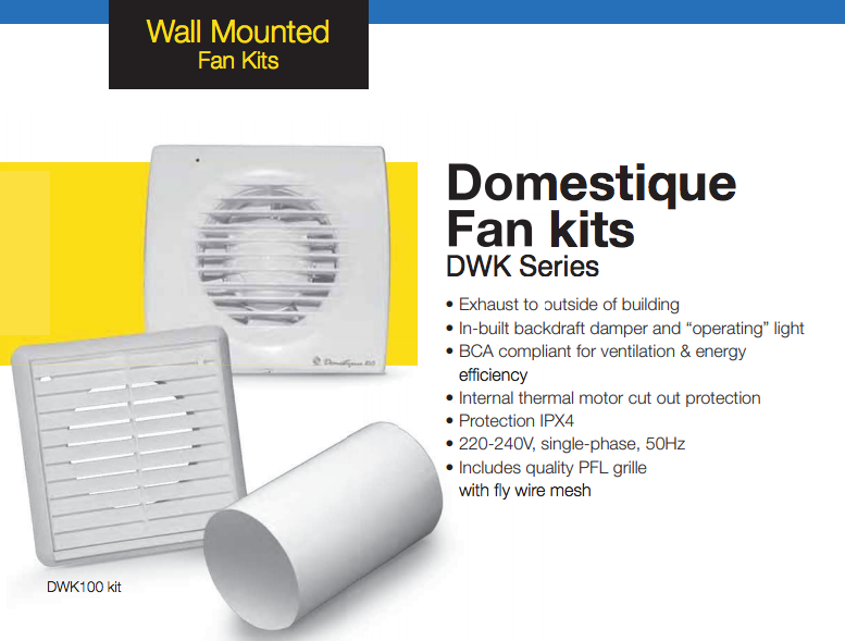 Extractor Fan Kit 125mm Duct Size (WK125DOM)