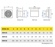 Extractor Fan Kit 125mm Duct Size (WK125DOM)
