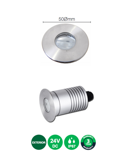 Inground Uplighter Asymmetrical 24V DC 3W
