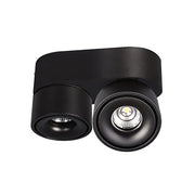 LED Downlight Double Swivel 16w Dimmable Black