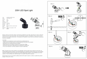 LED Spotlight on Base 3W 230V