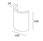 Paintable Plaster - Surface Mounted Wall Light