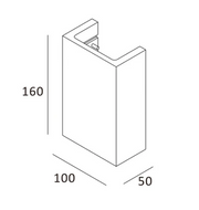 LED Wall Light Dimmable - Paintable Plaster