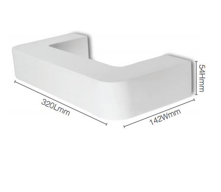 LED Wall Light Surface Mount - Paintable Plaster